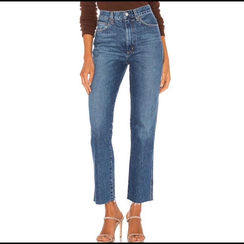 Agolde Pinch Waist High Rise Kick Jeans in Symbol Wash Size 27 US